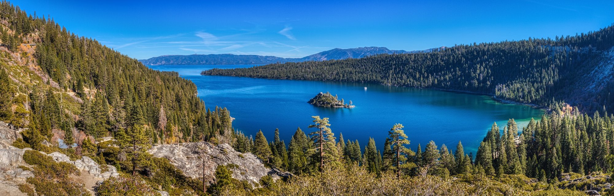 Emerald Bay and Fannette Island Panorama
